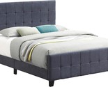 Fairfield Queen Upholstered Bed In Dark Grey Panel By Coaster Home Furni... - $258.97