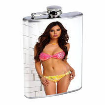 Fiji Pin Up Girls D1 Flask 8oz Stainless Steel Hip Drinking Whiskey - £11.59 GBP