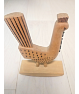 Vintage Carved Wooden Rooster Figurine:Poland - $12.86