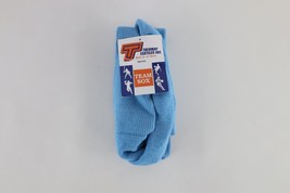 NOS Vintage 90s Mens 9-12.5 Blank Athletic Calf Socks Carolina Blue USA - £15.53 GBP