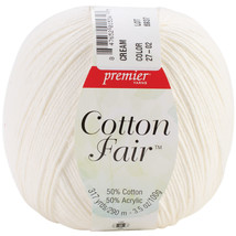 Premier Yarns Cotton Fair Solid Yarn-Cream - £11.91 GBP