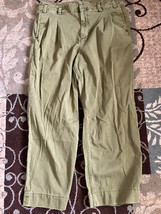 J Crew  Chino Womens Pants green High Waist Wide Leg Size 12 - £29.63 GBP