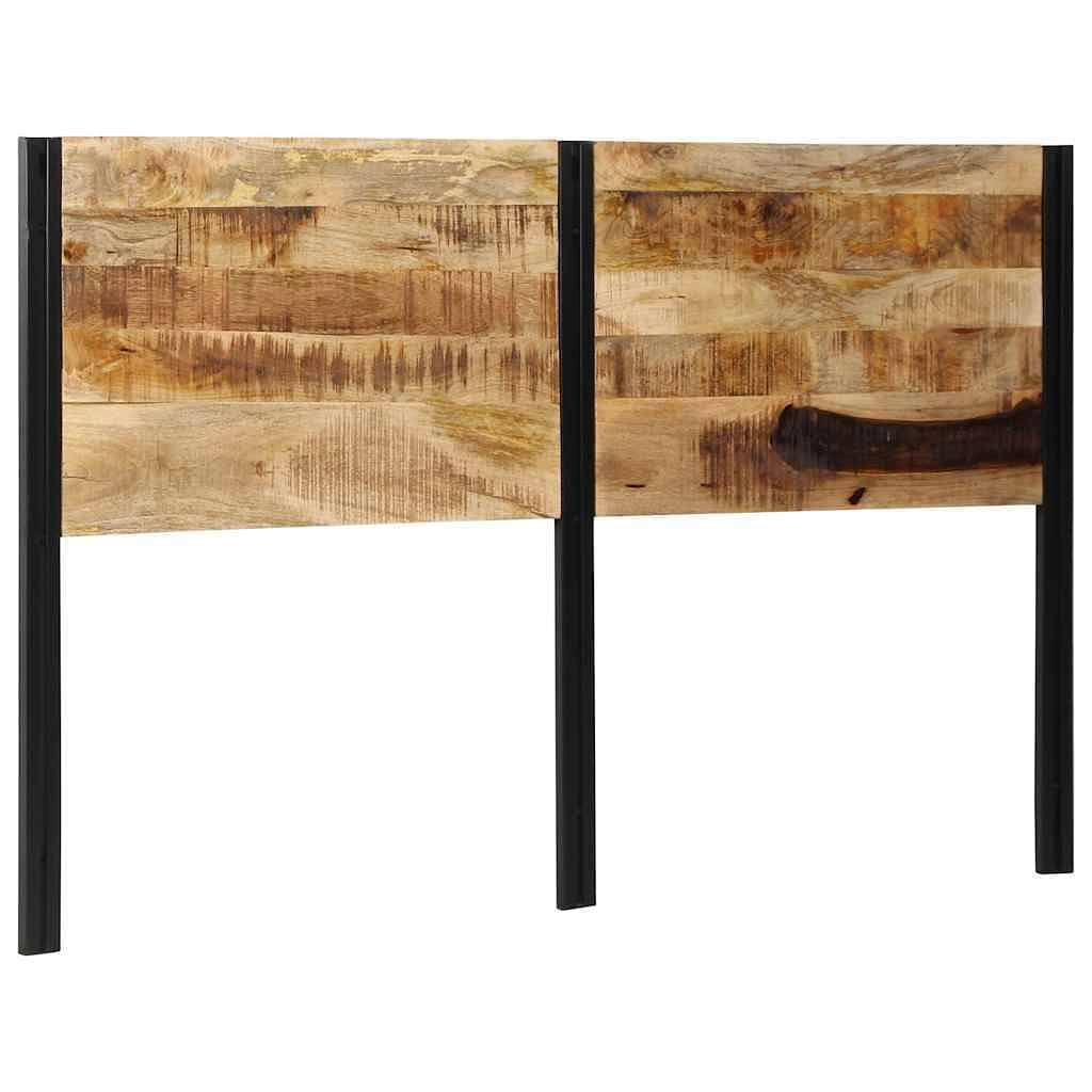 vidaXL Headboard Natural Wood Solid mango wood, iron - $187.08