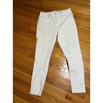 Peter Nygard Instantly Flawless retro pieced look jeans L 14-16 Ivory Boho Mint - $21.67