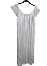 Vintage 90&#39;s OSCAR DE LA RENTA White Satin Lace White  Nightgown Slip Dr... - £60.89 GBP