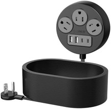 10FT Space-Saving Extension Cord with USB-C and 3 Outlets for Home Office - $41.57