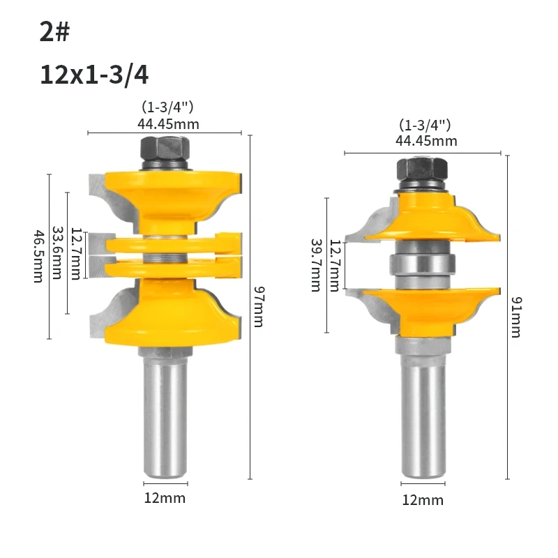 YU 2PCS  Door Cutter Series Router Bit wor Milling Cutter For  Tools - $5,244.80 MXN