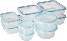 8.5-Cup, 5.5-Cup, 4-Cup, 3-Cup, and 1.2-Cup Meal Prep Containers, BPA-Free Lids  - £42.92 GBP