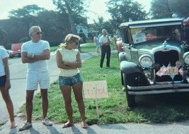 VTG Classic Car Antique Ford Model T Car 70s Car Show Slide NJ Sexy Lady  - $11.99