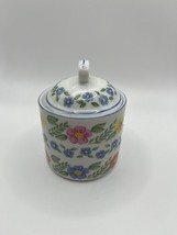 Gail Levites &quot;ROMANCE&quot; FOR TASTE SELLER SIGMA  Jar w/ Lid Multi Floral C... - £8.99 GBP