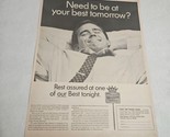 Best Western Need to Be at Your Best Tomorrow Man Sleeping Vintage Print... - $15.98