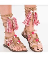 Sam Edelman Gretchen pink gladiator tassel sandals women’s size 6 - $23.27