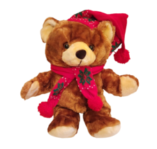Vintage 1986 Commonwealth Christmas Teddy Bear / Present Stuffed Animal Plush - £52.20 GBP