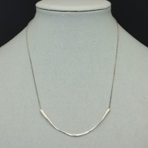 Silpada Sterling Silver EXPRESSIONS Sculpted Curved Bar Necklace N2970 17&quot;-19&quot; - £23.90 GBP