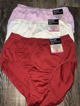 Bali ~ 3-Pair Women&#39;s Brief Underwear Panties Stretch Nylon Microfiber (A) ~ 6/7 - £19.97 GBP