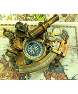 Nautical Brass Sextant With Wooden Box Maritime Working Handmade Sextant - £68.77 GBP