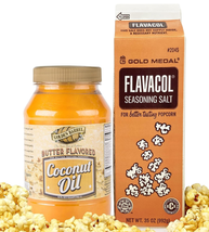 Ultimate Movie Theater Popcorn Kit - Flavacol Salt (35 Oz) &amp; Golden Barr... - £41.41 GBP