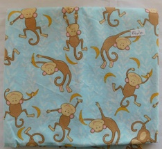 Fabric Fabric Traditions, 2009, Monkeys Bananas on Blue Background, 43 W 2 Yards - £7.96 GBP