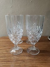 4 Godinger Dublin Shannon Crystal Footed Ice Tea/ Water Goblet Stemware ... - $24.99