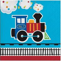 All Aboard Train Party Beverage Napkins (16) - $2.10