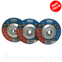 Century Drill &amp; Tool 5&quot; x 1/4&quot; Depressed Center Grinding Wheels Pack of 3 - £47.49 GBP