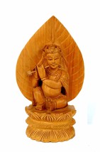 Lord Krishna Statue Figurine Sculpture Attractive Handmade Carved Idol W... - £63.33 GBP