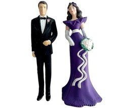 Bride And Groom Figurines Cake Toppers Wedding Marriage Collectibles Vin... - $24.99