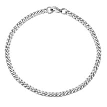 3mm Bracelet for Men Women Curb Cuban Rolo Box Wheat Link Chain Stainless Steel  - £9.42 GBP