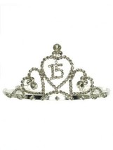 SWEET 15 TIARA--  rhinestone hair accessories - birthday party, 15th, qu... - $459.38 MXN