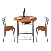 Small Table &amp; Chairs Breakfast Kitchen Furniture 3pc Set Apartment Bistro - £77.52 GBP