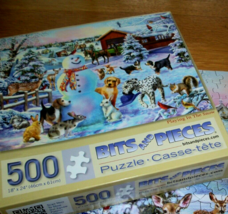 Jigsaw Puzzle 500 Pieces Puppy Dogs Snowman Birds Deer Bunnies Horse Com... - £10.90 GBP