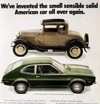 1972 Ford Pinto Advertisement Vintage Automobile Sedan Model A Coupe DWW10D - $24.99