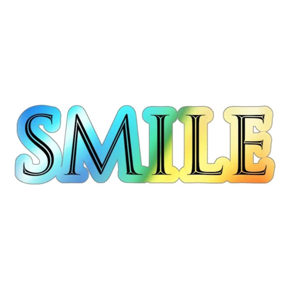 Holographic Die-Cut Stickers "Smile