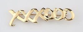 Tiffany &amp; Co Paloma Picasso 18k Gold Pin Xs &amp; Os Brooch Hugs &amp; Kisses XXXOOO - £996.92 GBP