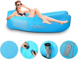 Inflatable Lounger Waterproof Nylon Air Sofa for Pool, Beach Traveling, Camping - £19.43 GBP