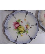 4 rare mid 1800s ~ MINTON China roses pattern pearlized 7 1/2&quot; SIDE brea... - £16.02 GBP