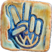 Peace Sign Handmade Ceramic Refrigerator Magnet - $12.00