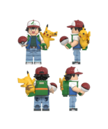 Ash Ketchum and Pikachu Pokemon Minifigure - $278.55 MXN