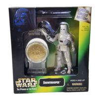 VINTAGE 1997 KENNER STAR WARS SNOWTROOPER FIGURE W/ GOLD COIN NEW # 8402... - $12.35