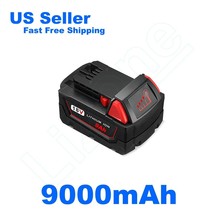 For Milwaukee M18 18V Lithium XC HD 9.0 AH Extended Capacity Battery 48-11-1812 - £60.29 GBP