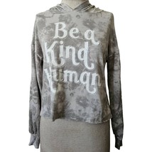 Grey Be a Kind Human Crop Hoodie Size XS - £19.46 GBP