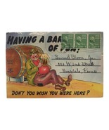Vintage Postcard Folder Having A Barrel Of Fun Drinking Humor Alcohol Bars - $12.89 CAD