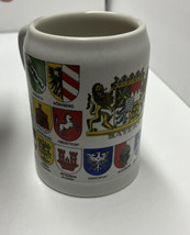 VTG Ceramarte Bayern Ceramic 5&quot; Beer Stein 27 German Coats of Arms/Crests 1987 - £11.66 GBP