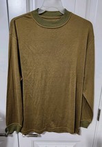 Bugatchi Uomo Mock Neck Long Sleeve Silk Blend Knit Sweater Men&#39;s L Tan - $24.00