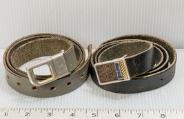 Lot of 2 Leather Belts and Buckles - £27.28 GBP
