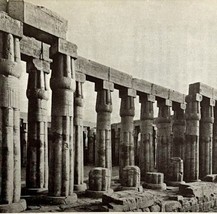 1942 Egypt Court of Amenhotep III Historical Print Antique Ephemera 8x5  - $20.98