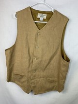 Vintage Haupt Vest Linen Lightweight Button Made in Germany Beige Men’s ... - $39.99