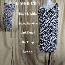 Lime &amp; Chili Black And White Printed Dress Size S - £9.42 GBP