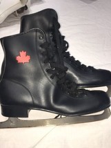 Figure Ice Skates Black Size 11 Us Canadian Logo - £104.61 GBP