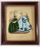 La Mode Illustree Embellished Fabric Shadowbox LaMode Paris, Circa 1862 - $81.49 CAD